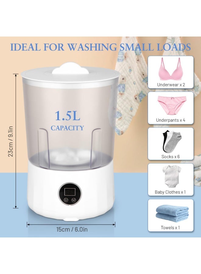 Arabest Washing Machine, Portable Rechargeable Mini Underwear Washing Machine with 1.5L Isolated Tub, Bionic Hand-Wash Technology, 3 Cleaning Modes, 3000mAh Battery for Travel, Camping & Dorm - Image 5